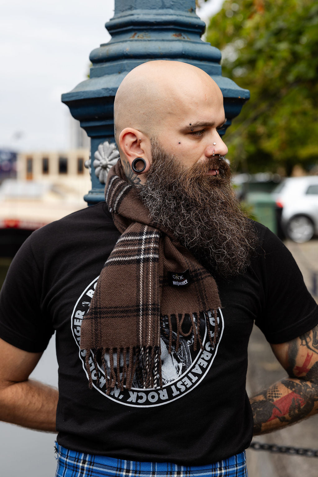 Bon Scott Touring Tartan Lambswool Scarf