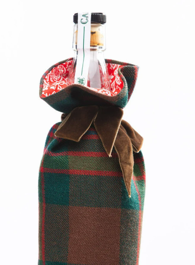 John Muir Way Tartan Luxury Scottish Bottle Bag With Liberty Fabric by LoullyMakes