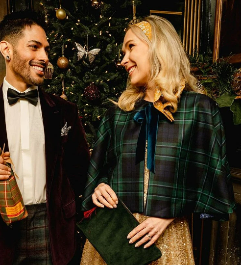 Pure Wool Cape - Choose Your Tartan - Collarless Tartan Circle Cape with Liberty Fabric Lining
