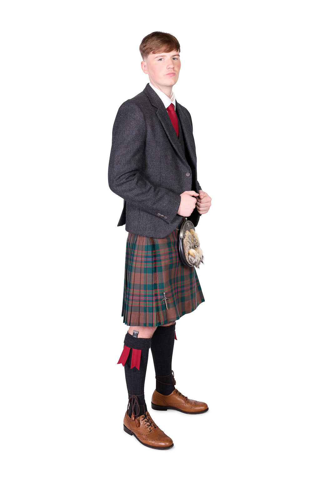 John Muir Way / Lovat Charcoal Tweed Kilt Hire Outfit