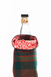 John Muir Way Tartan Luxury Scottish Bottle Bag Made With Liberty Fabric Lining by LoullyMakes