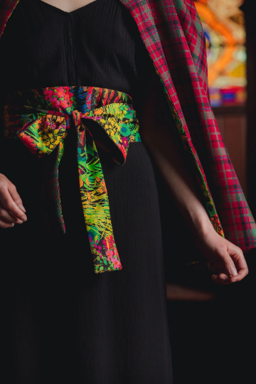 Reversible Sash Belt - Choose Your Own Tartan - with Liberty Fabric