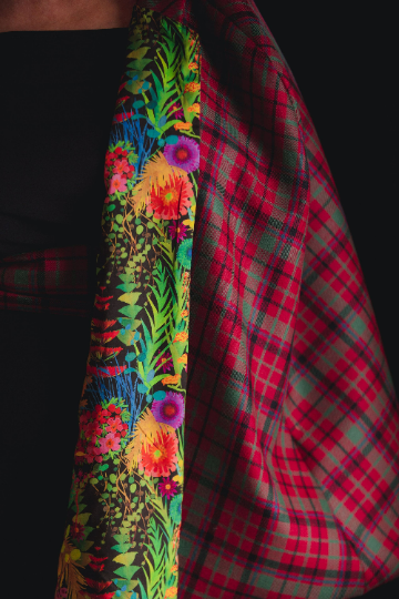 Pure Wool Cape - Choose Your Tartan - Stand Collar Cape with Liberty Fabric Lining