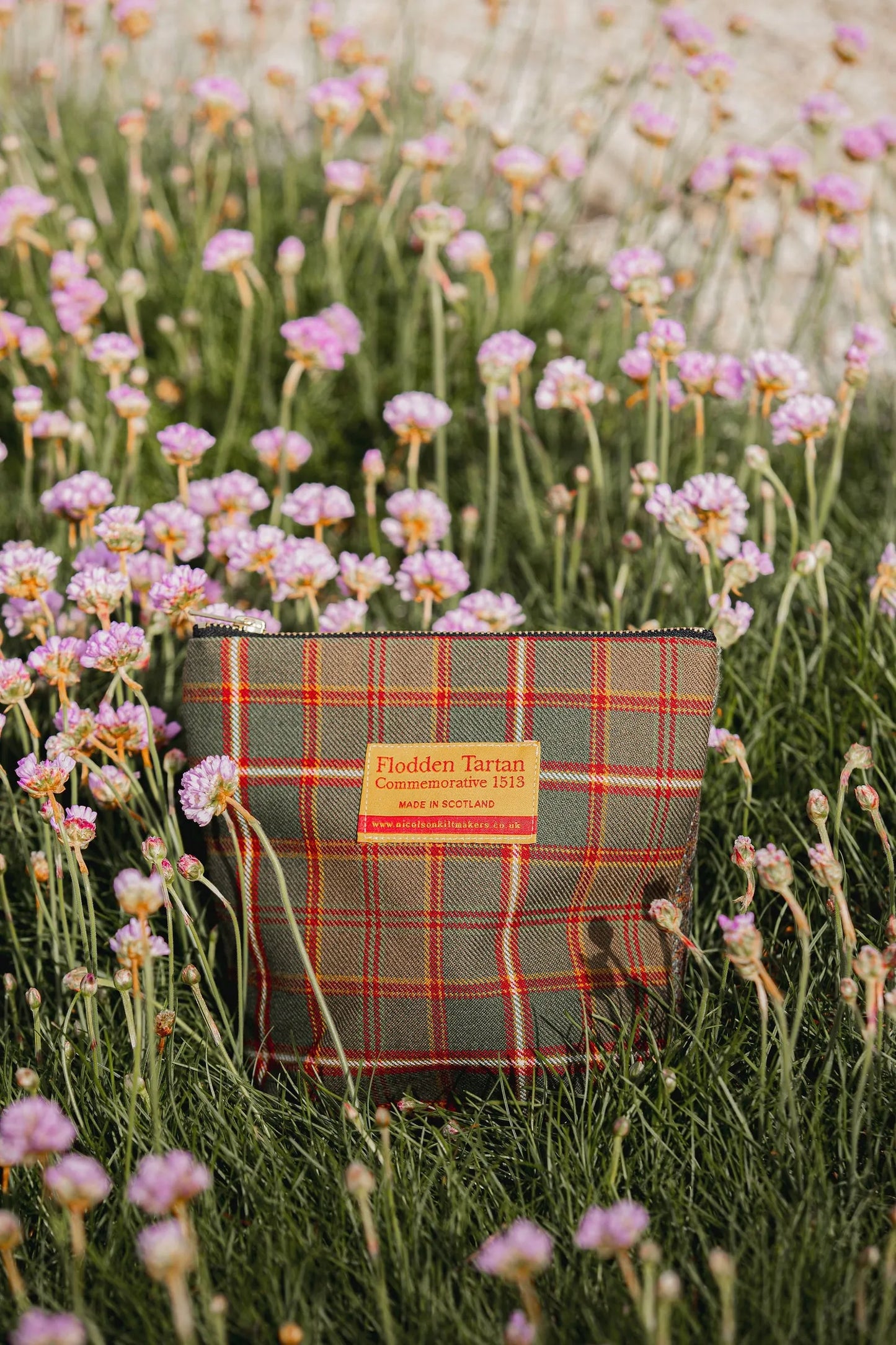 Fern Wool Tartan & Tweed Small Washbag by LoullyMakes