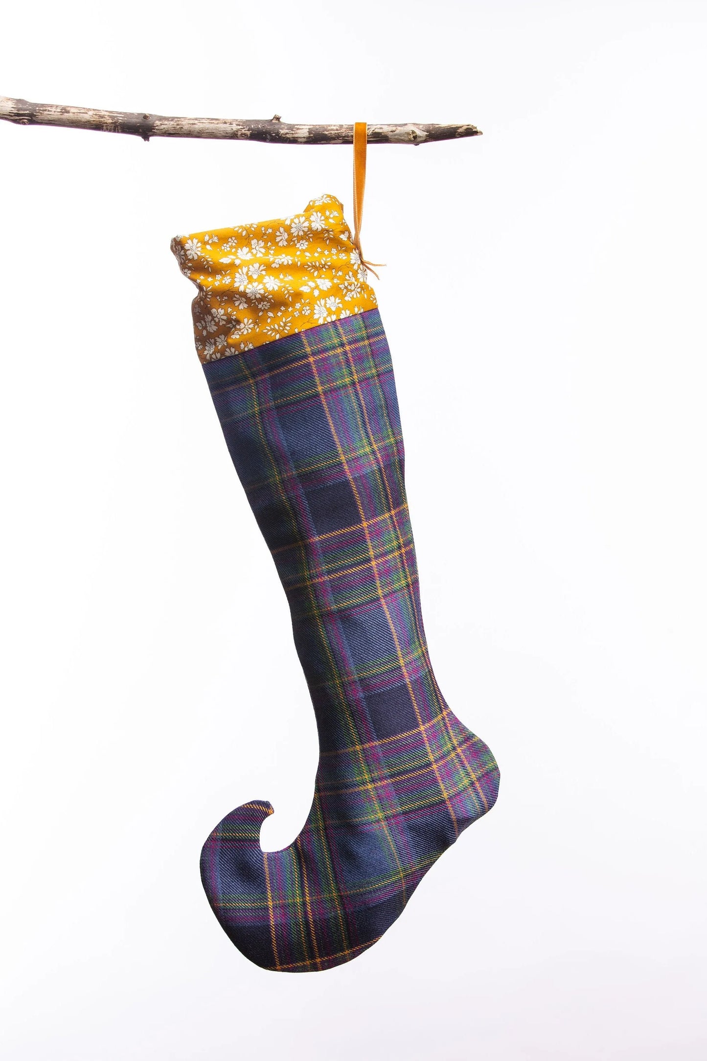 Tartan & Liberty Fabric Christmas Stocking