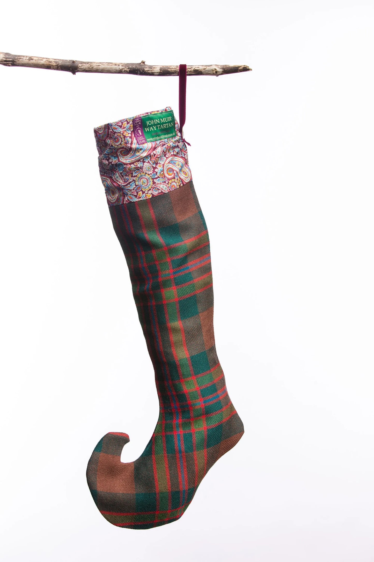 Tartan & Liberty Fabric Christmas Stocking