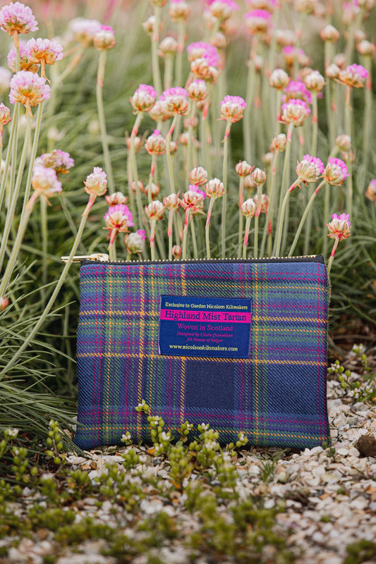 Thrift Wool Tartan & Tweed Coin Purse With Liberty Fabrics by LoullyMakes