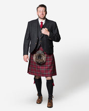 Load image into Gallery viewer, Red Nicolson Muted / Lovat Charcoal Tweed Hire Outfit