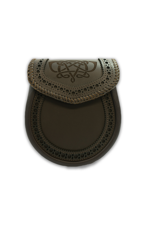 Brogue Celtic Day Sporran (Brown)