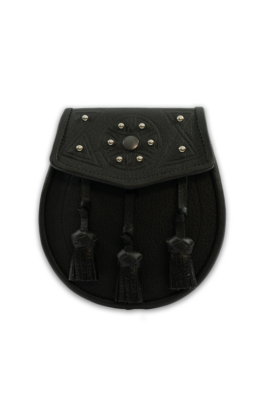 Studded Star Day Sporran (Black)