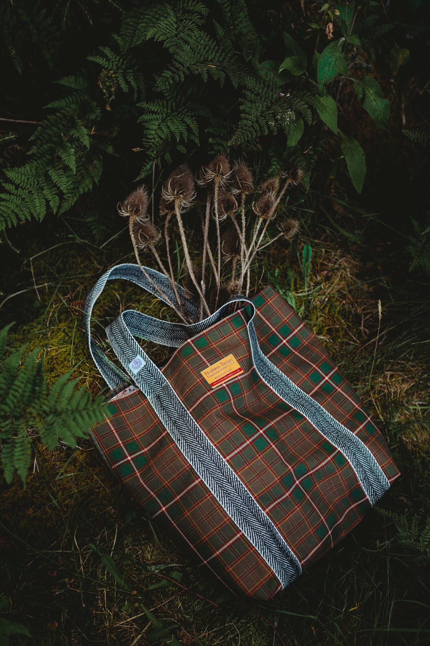 Teasel Oversized Wool Tartan Tote Bag with Liberty Fabrics by LoullyMakes