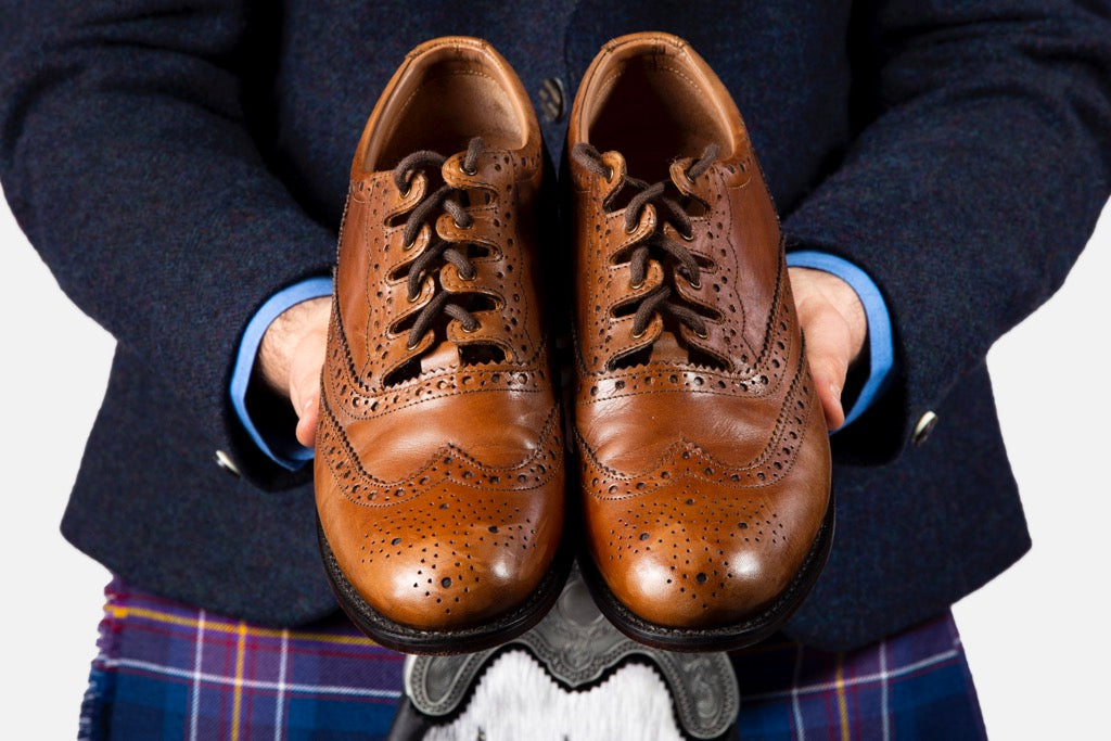 Men's tartan store brogues