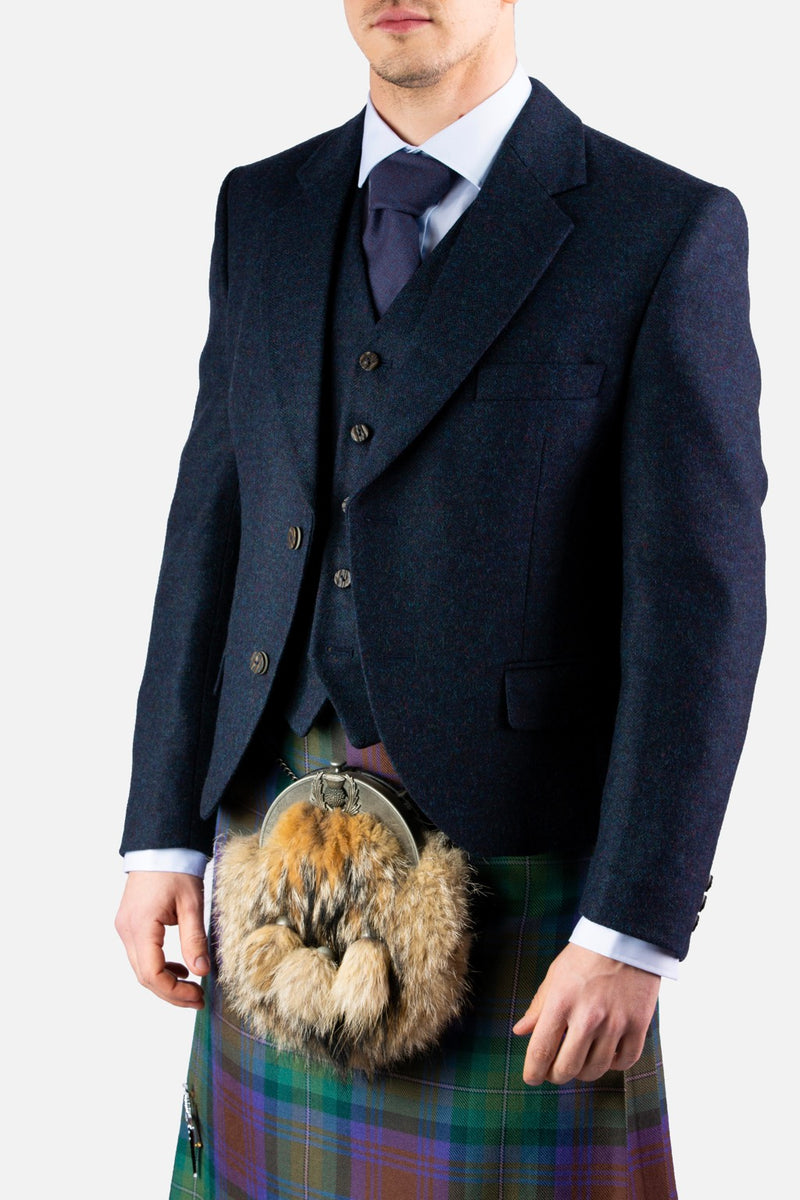 Blue tweed hot sale kilt jacket