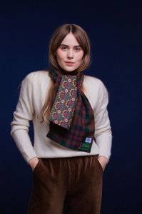 John Muir Way Tartan Long Scarf Lined With Liberty Fabrics by LoullyMakes