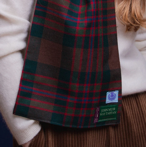 John Muir Way Tartan Long Scarf Lined With Liberty Fabrics by LoullyMakes