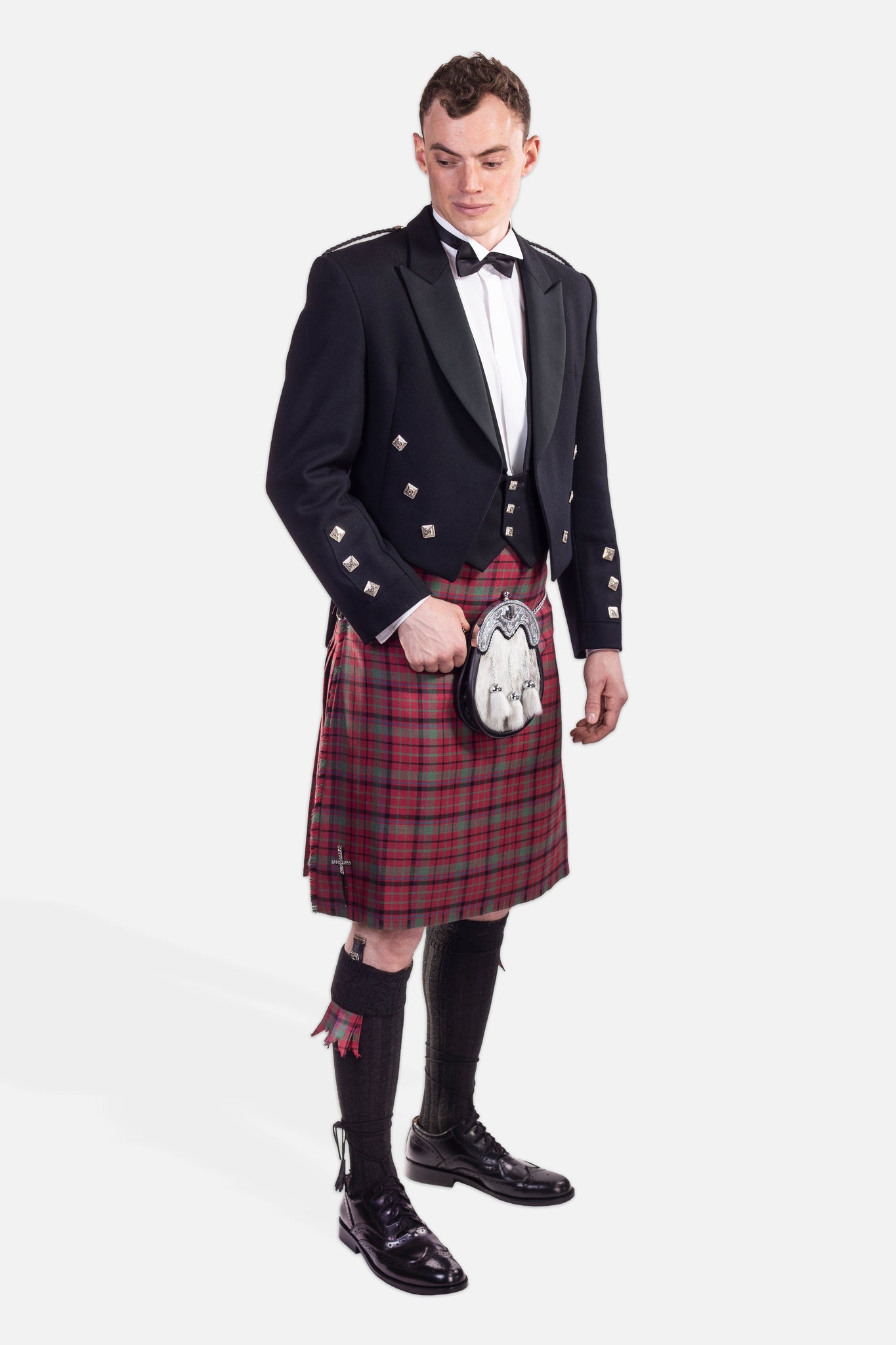 Red Nicolson Muted Prince Charlie Kilt Hire Outfit – Nicolson