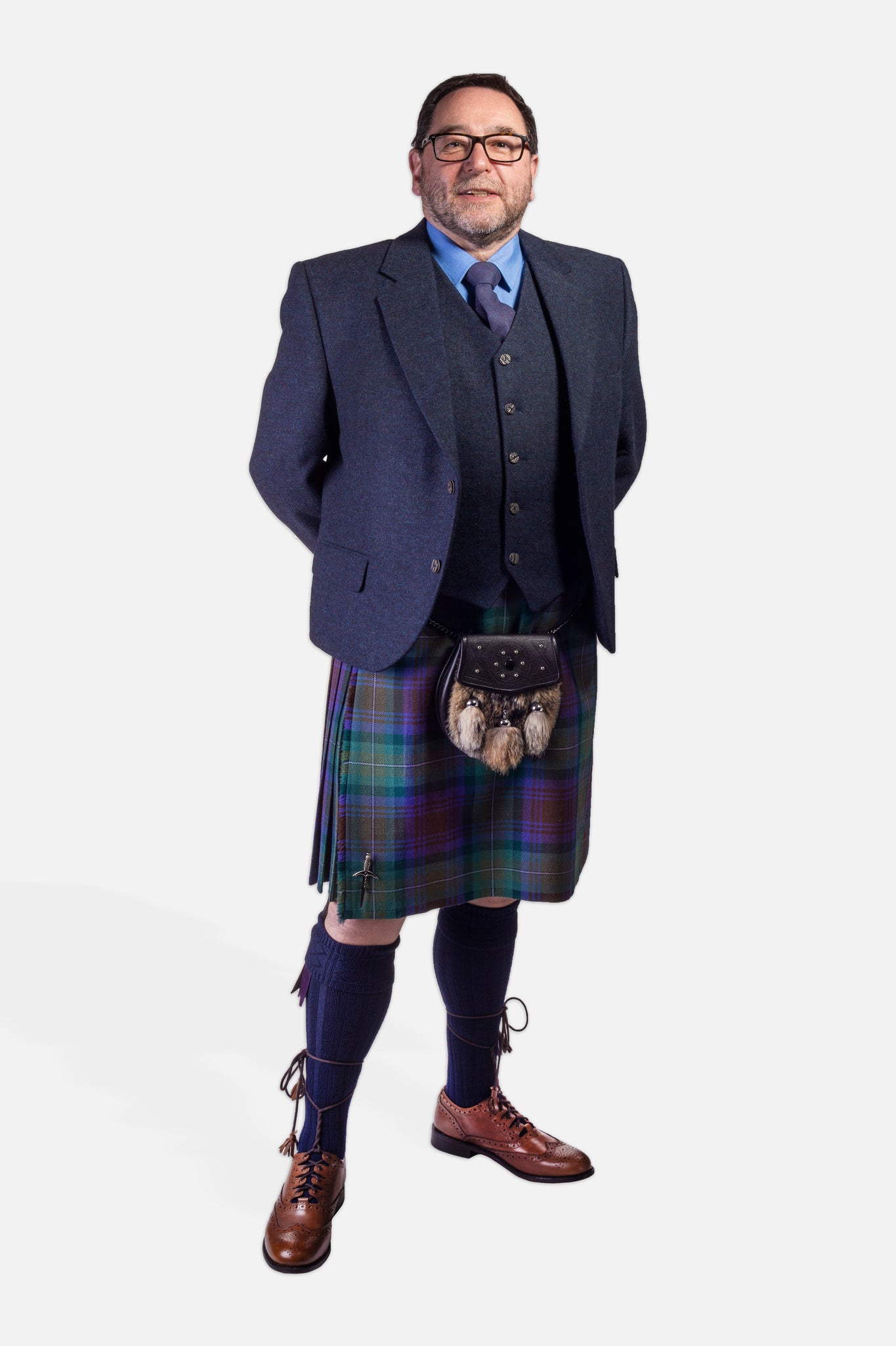 Isle of Skye Lovat Navy Tweed Kilt Hire Outfit – Nicolson