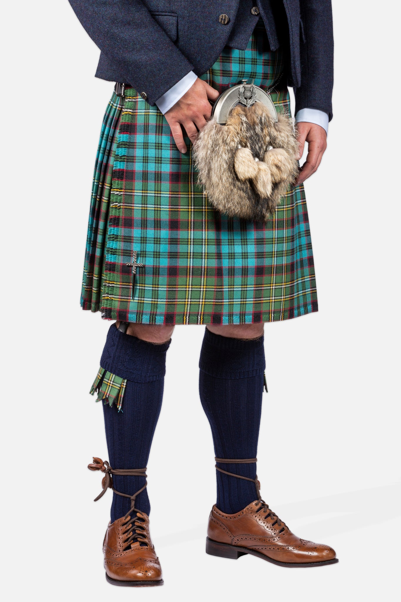 Hunting Nicolson Muted / Lovat Navy Tweed Kilt Hire Outfit