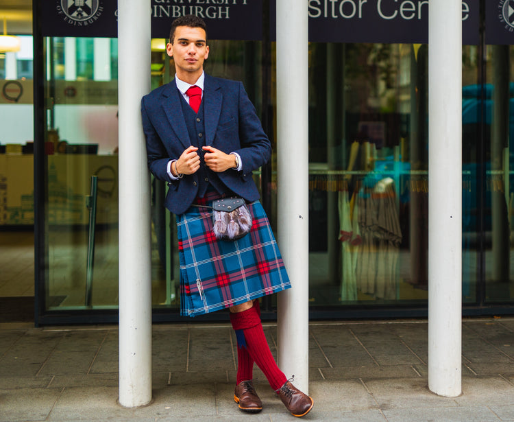 Lovat Navy Tweed Kilt Hire Outfits