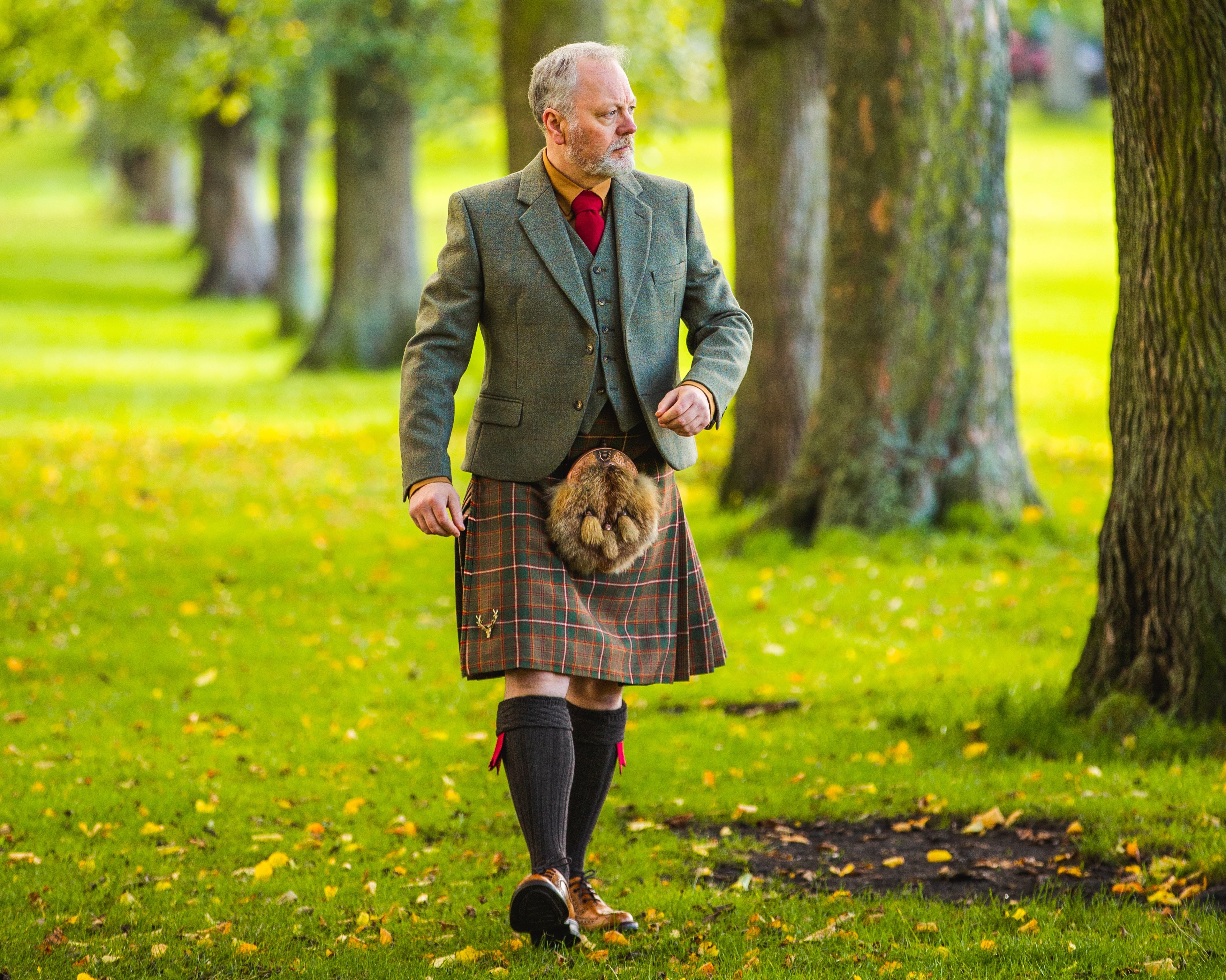 Tweed fashion kilt