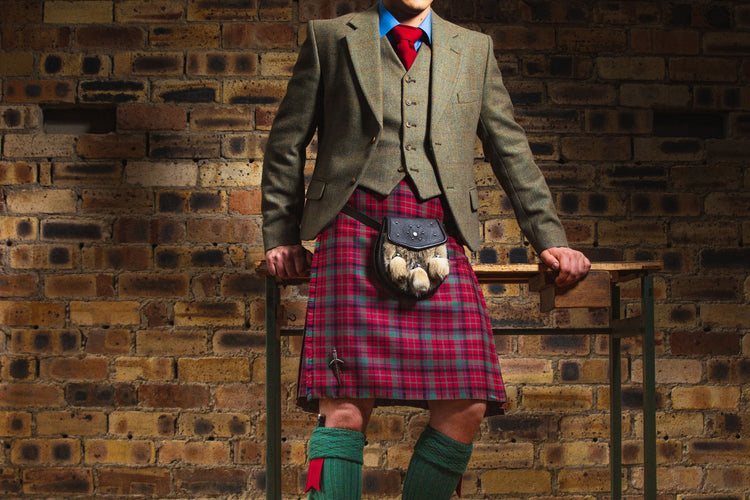 Red Nicolson Muted Kilt Hire Outfits