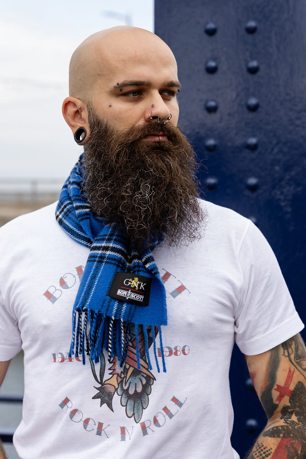 Bon Scott Heritage Tartan Lambswool Scarf