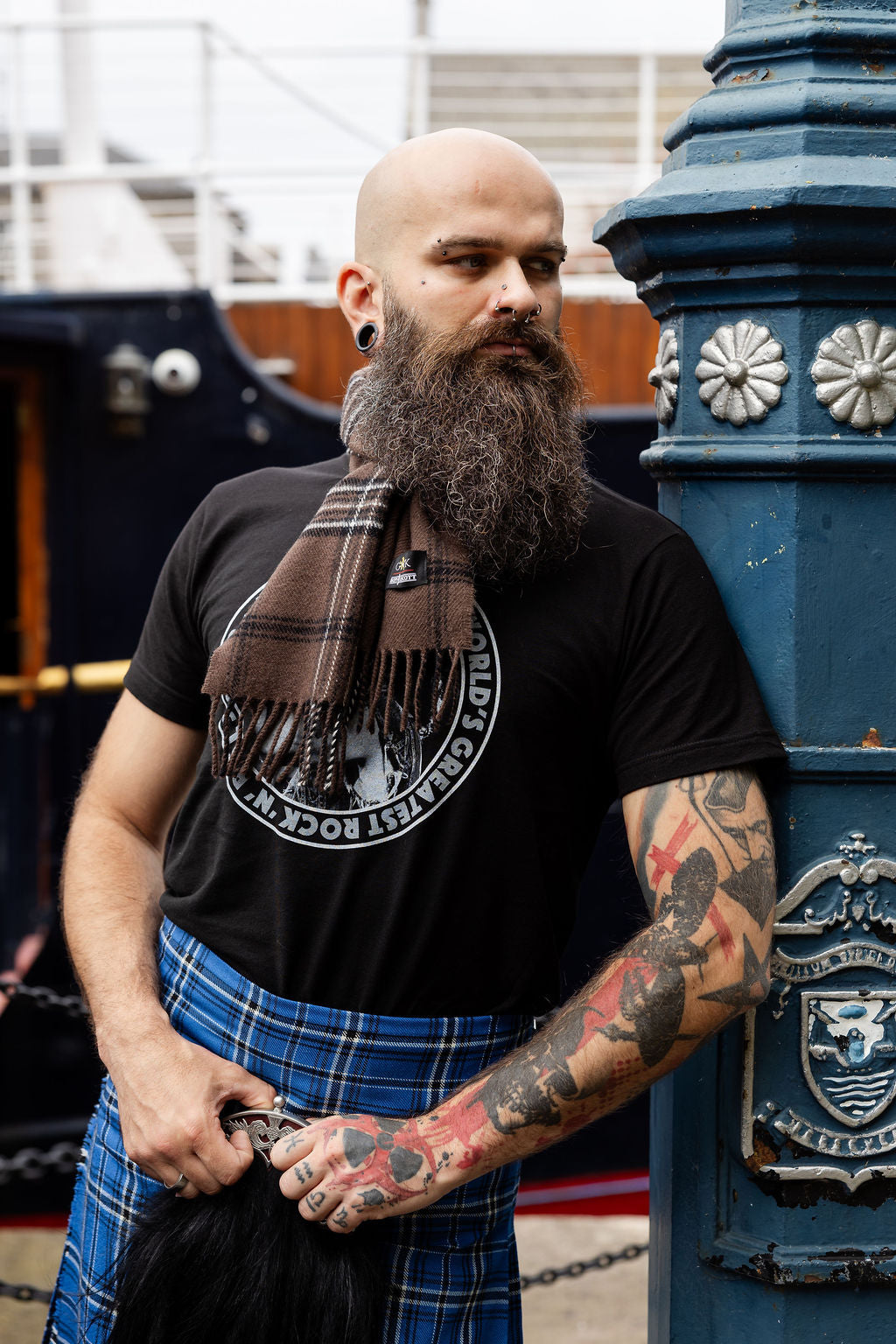 Bon Scott Touring Tartan Lambswool Scarf