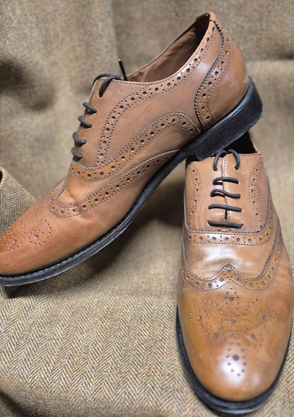 SALE EX-HIRE Thistle Brogue (Camel)-13 Wide