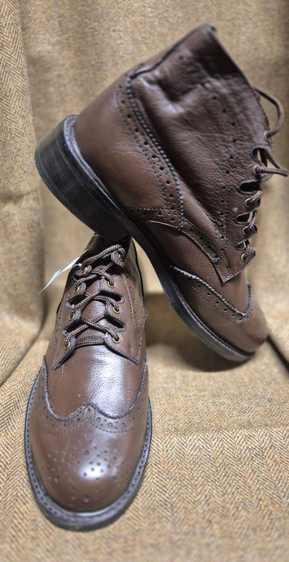 SALE Brown Ghillie Brogue Boot - 6.5 UK