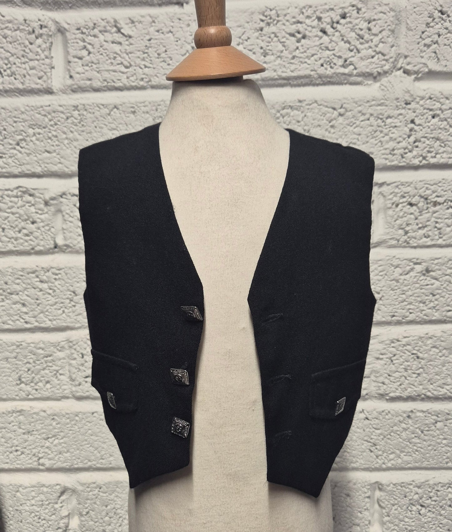 Ex-Hire KIDS Argyll 5-Button Waistcoat (ONLY) 22"Short  Plain Back