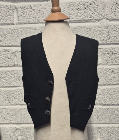 Ex-Hire KIDS Argyll 5-Button Waistcoat (ONLY) 22"Short  Plain Back