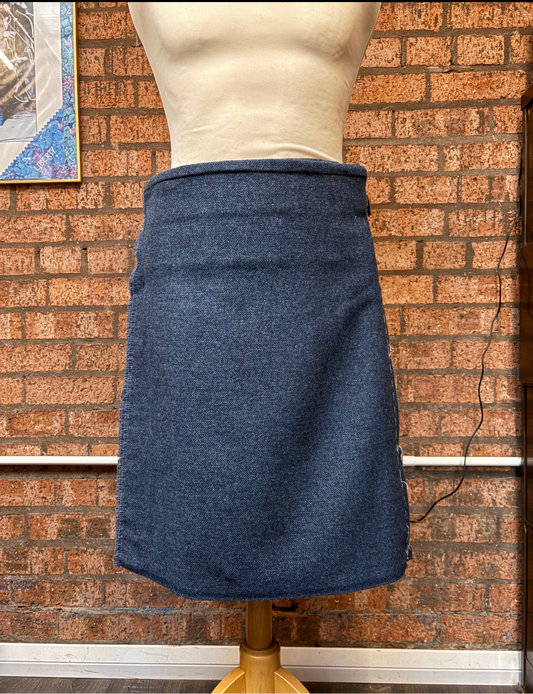 Sale Kilt Blue Tweed Waist 38” Length 24”