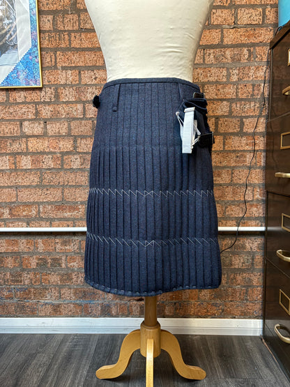 Sale Kilt Blue Tweed Waist 36” Length 24.5”