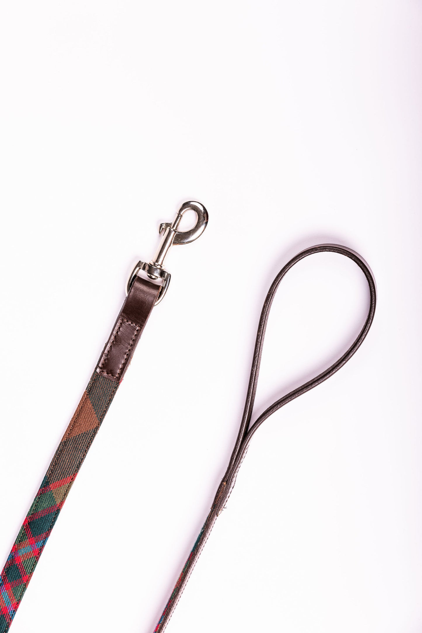 Tartan & Leather Dog Lead