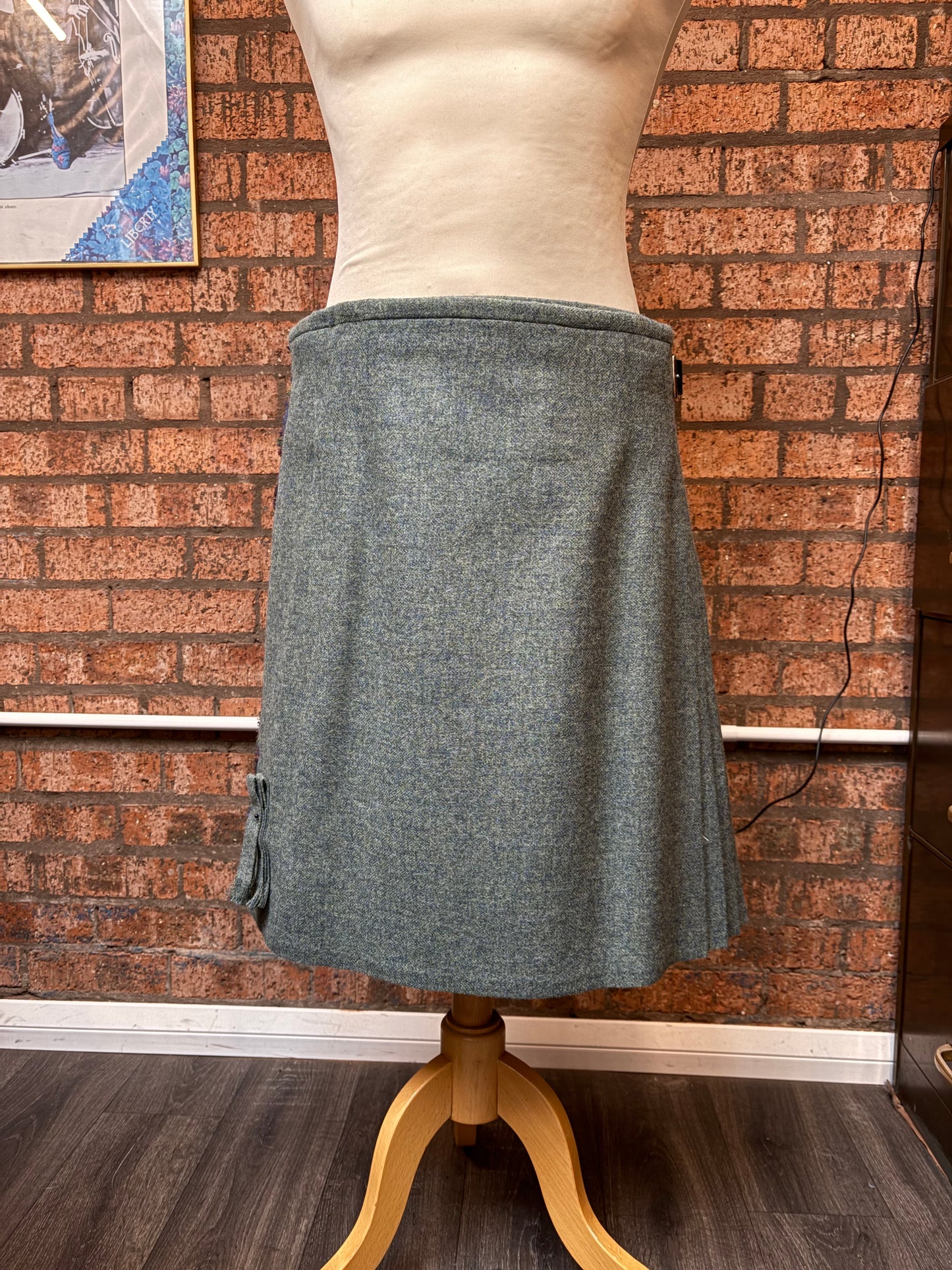 Sale Kilt Green Tweed Waist 38” Length 24”