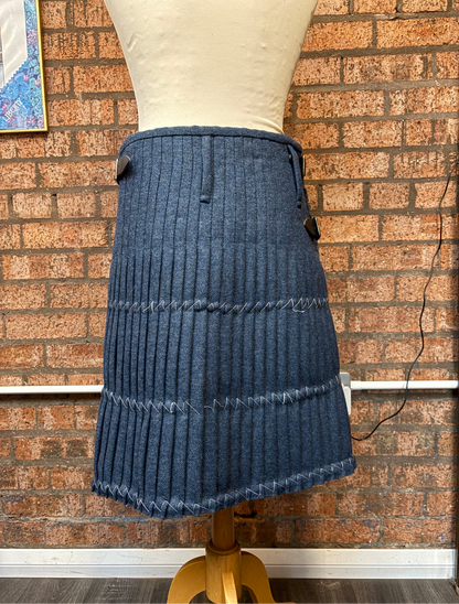 Sale Kilt Blue Tweed Waist 34” Length 23”