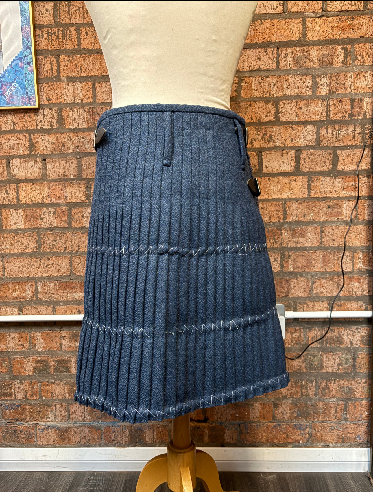 Sale Kilt Blue Tweed Waist 38” Length 24”