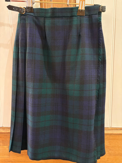 Sale Ladies Blackwatch Kilted Skirt Waist 28” Length 28”