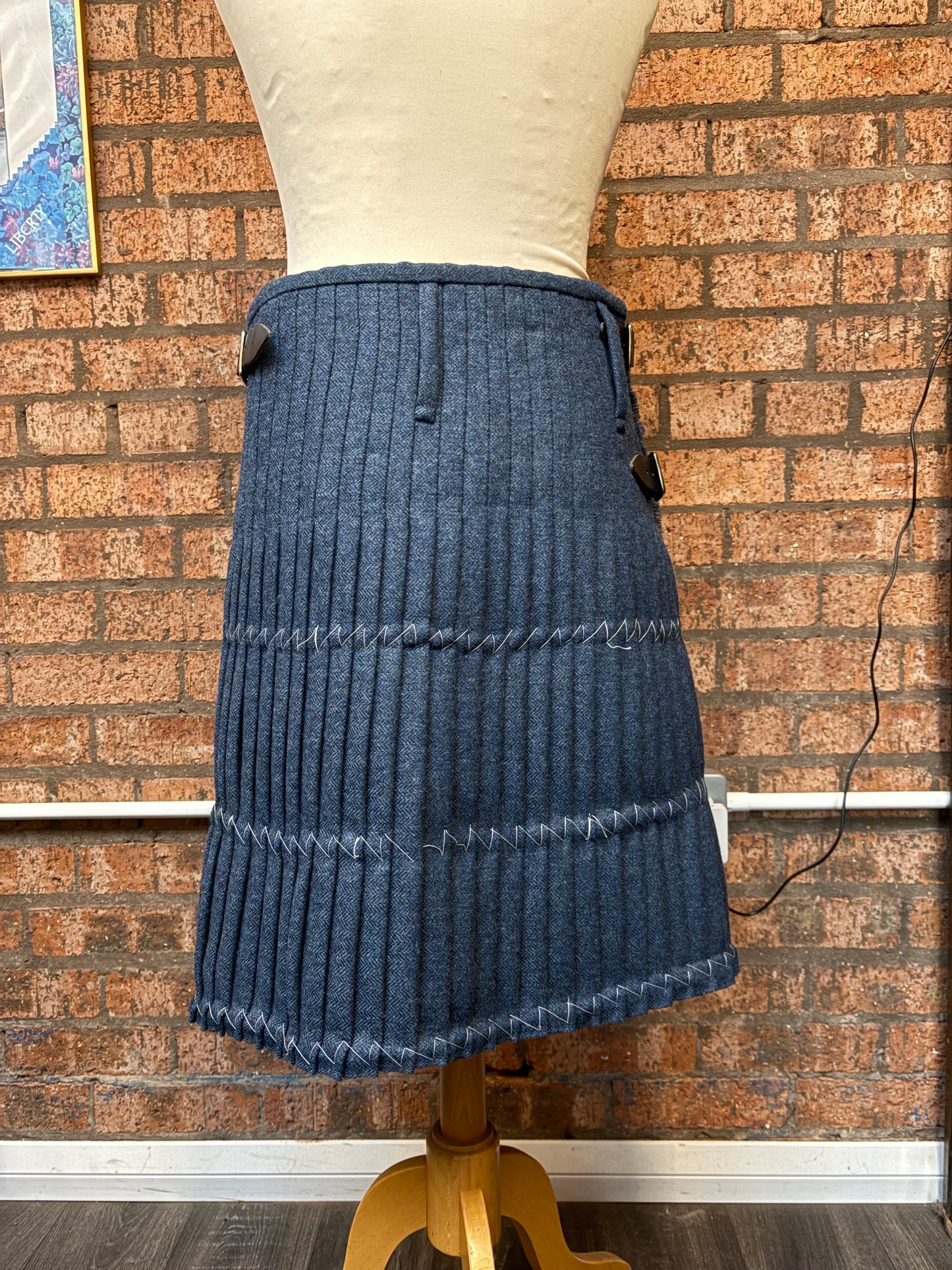 Sale Kilt Blue Tweed Waist 36” Length 24”