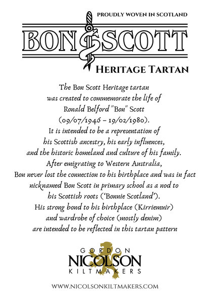 Bon Scott Heritage Tartan Kilt