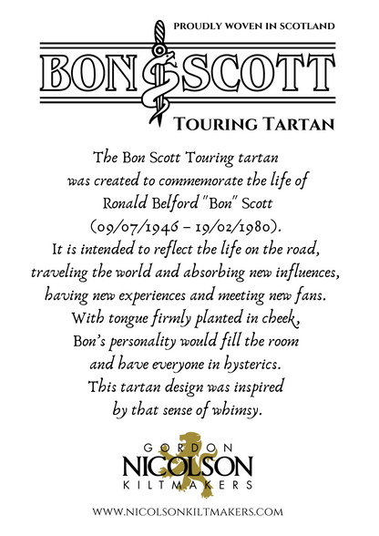 Bon Scott Touring Tartan Kilt