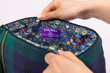 Load image into Gallery viewer, Velvet Backed Clutch Purse - YOUR OWN TARTAN - Lined with Liberty Fabrics