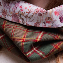 Load image into Gallery viewer, Flodden Commemorative Tartan Cowl lined with Liberty Fabrics by LoullyMakes