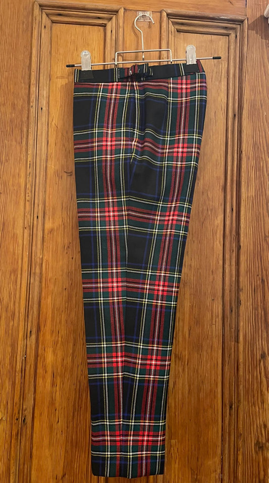 Sale Trews Argyll Style Stewart Black Modern Waist 36” Inside Leg 30”