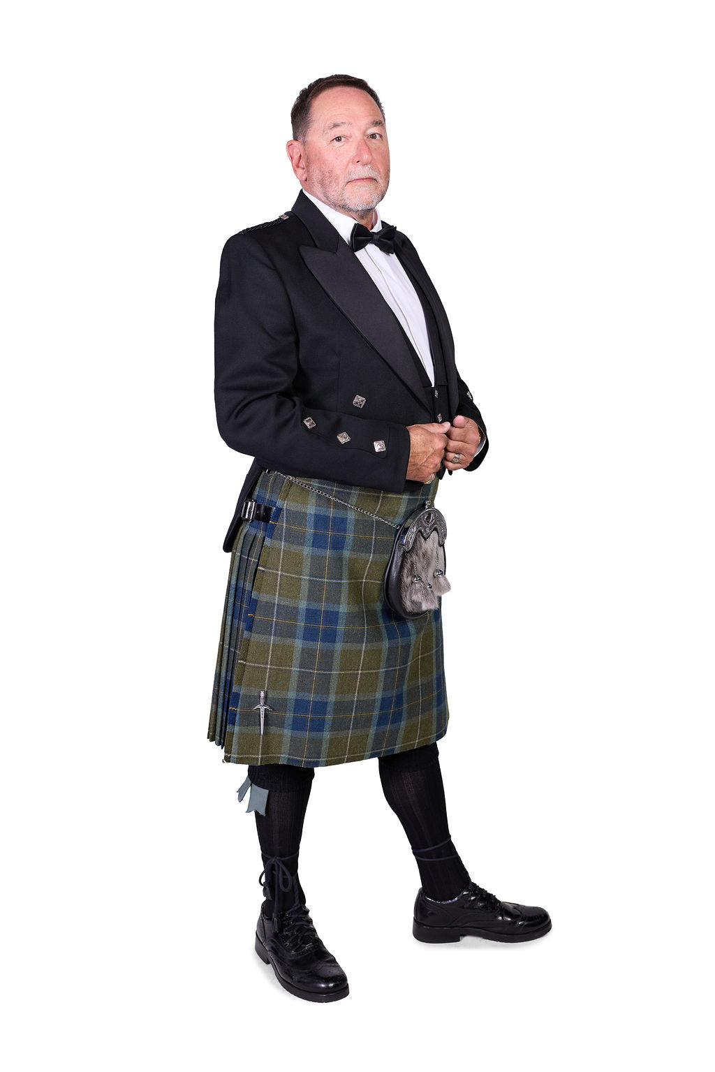 Scottish Borderland Weathered / Prince Charlie Kilt Hire Outfit
