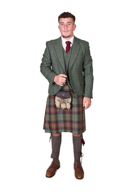 Auld Scotland / Lovat Green Tweed Kilt Hire Outfit