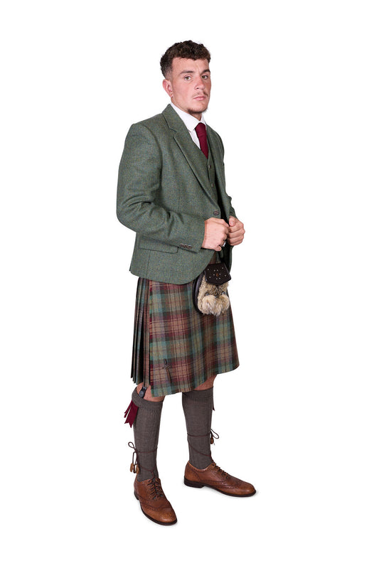 Auld Scotland / Lovat Green Tweed Kilt Hire Outfit