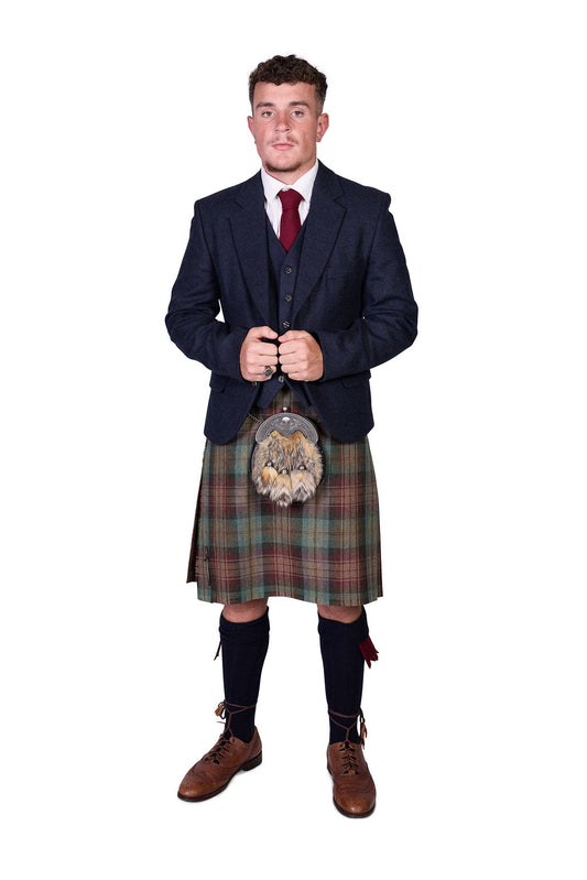 Auld Scotland / Lovat Navy Tweed Kilt Hire Outfit