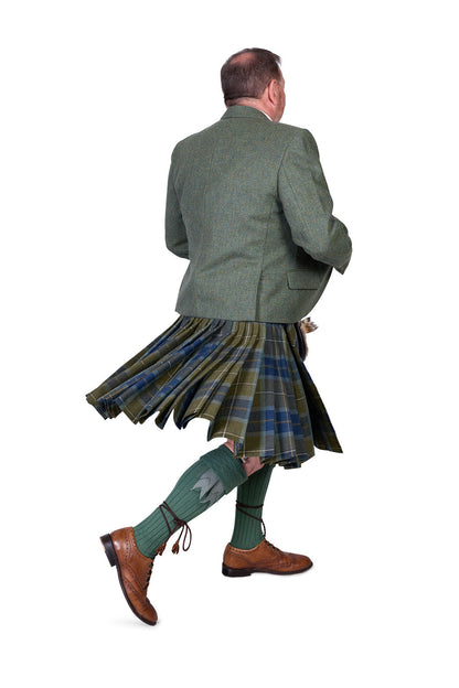 Scottish Borderland Weathered/ Lovat Green Tweed Kilt Hire Outfit
