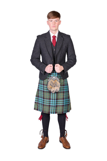 Hunting Nicolson Muted / Lovat Charcoal Tweed Kilt Hire Outfit